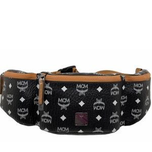 MCM Black and Tan Belt Bag